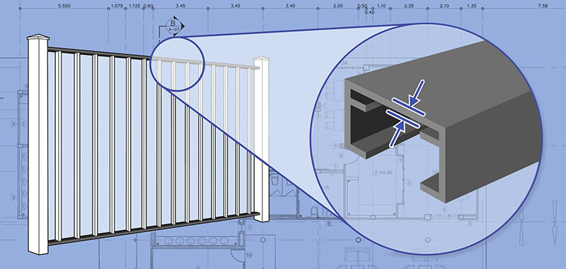 Aluminum fence Rails
