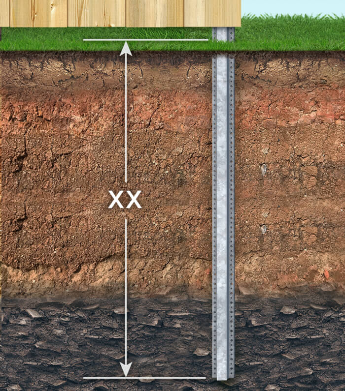 Postmaster fence post below ground.